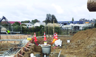 Sewer line for apartments